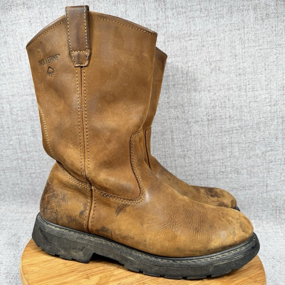 Wolverine Boots Men's 12 M Wellington Work Leather Goodyear